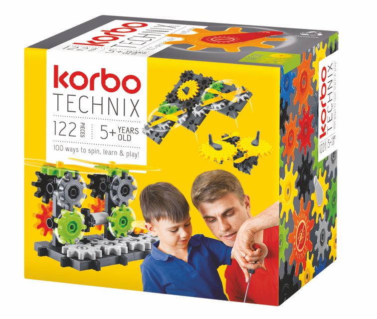 korbo Zahnrad-Konstruktionsspiel Technix Set 122